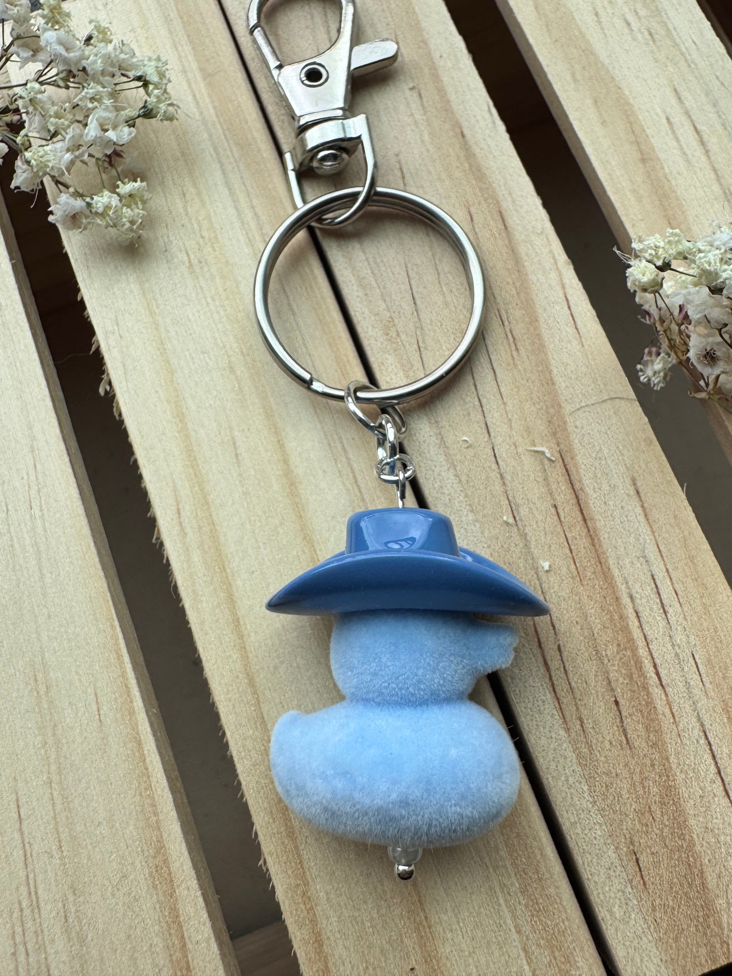 Howdy Duck - Key Ring - Flocked - Blue