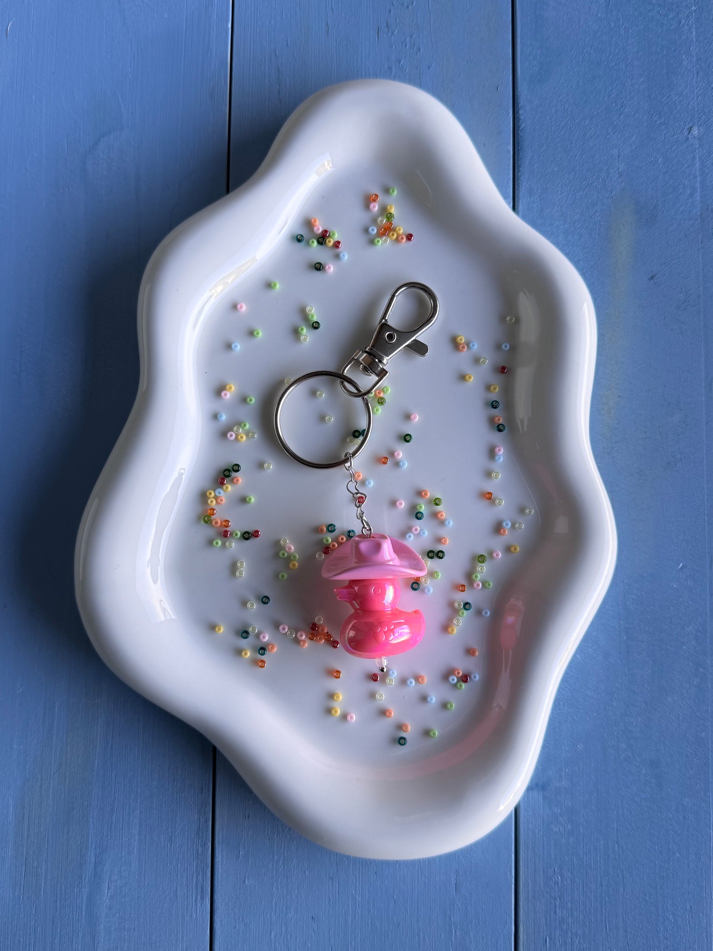 Howdy Duck - Key Ring - Light Pink & Dark Pink