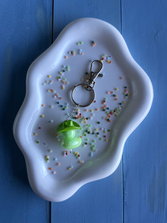 Key Ring - Duck Cowboy - Light Green