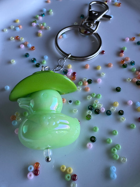 Key Ring - Duck Cowboy - Light Green