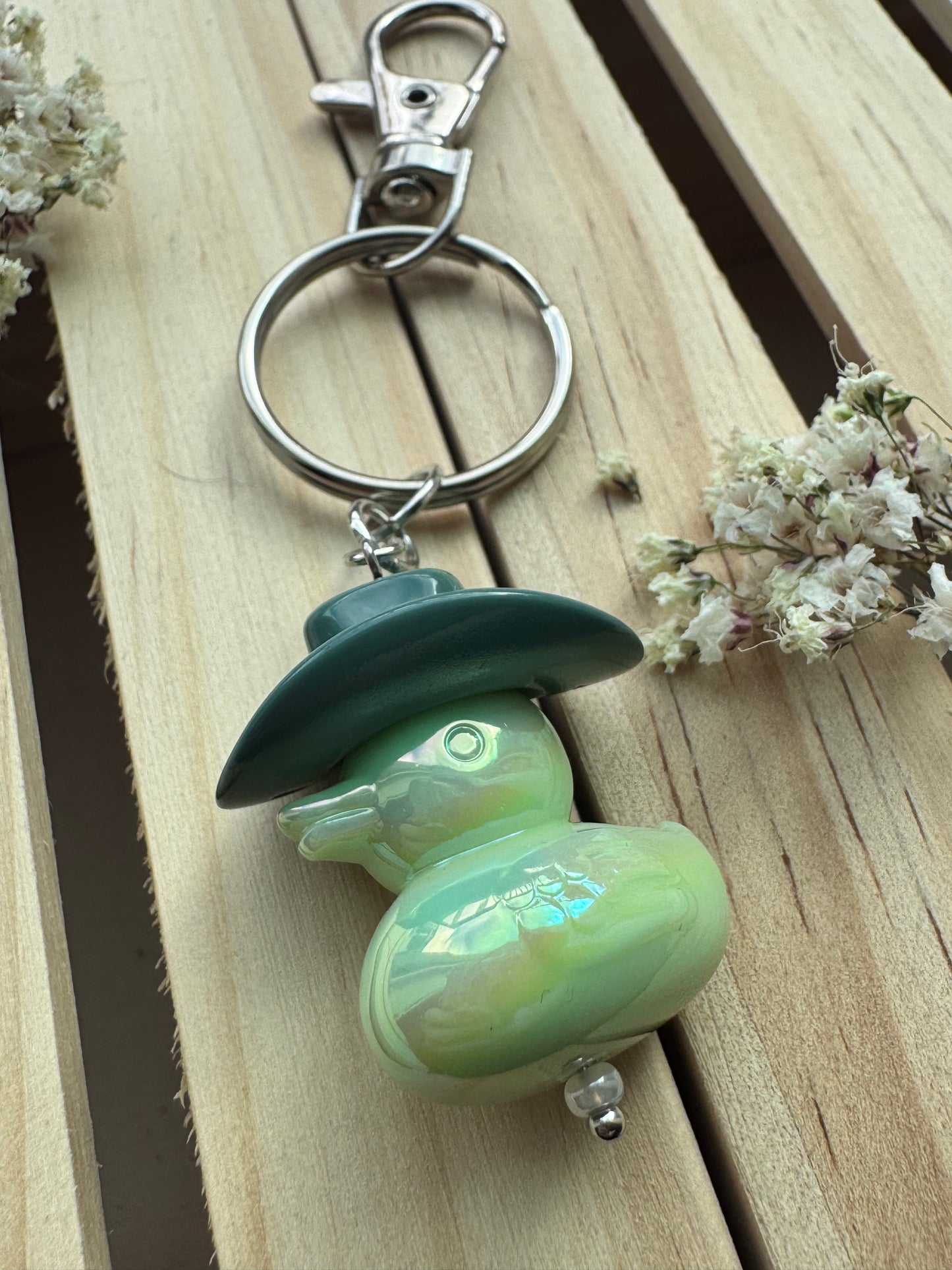 Howdy Duck - Key Ring - Dark Green