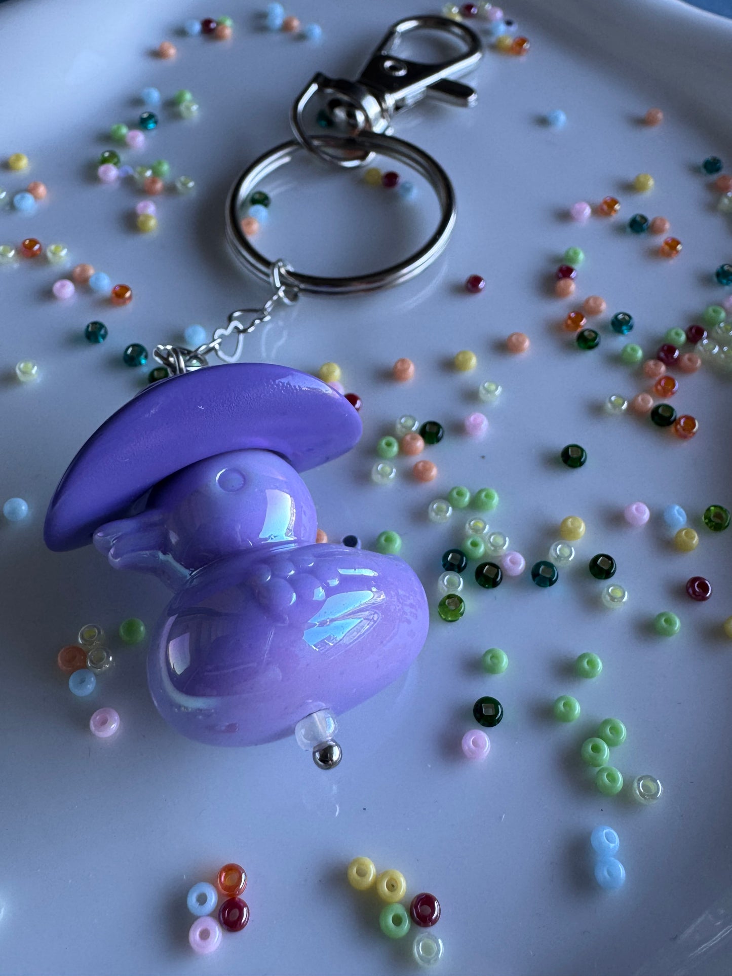 Howdy Duck - Key Ring - Purple