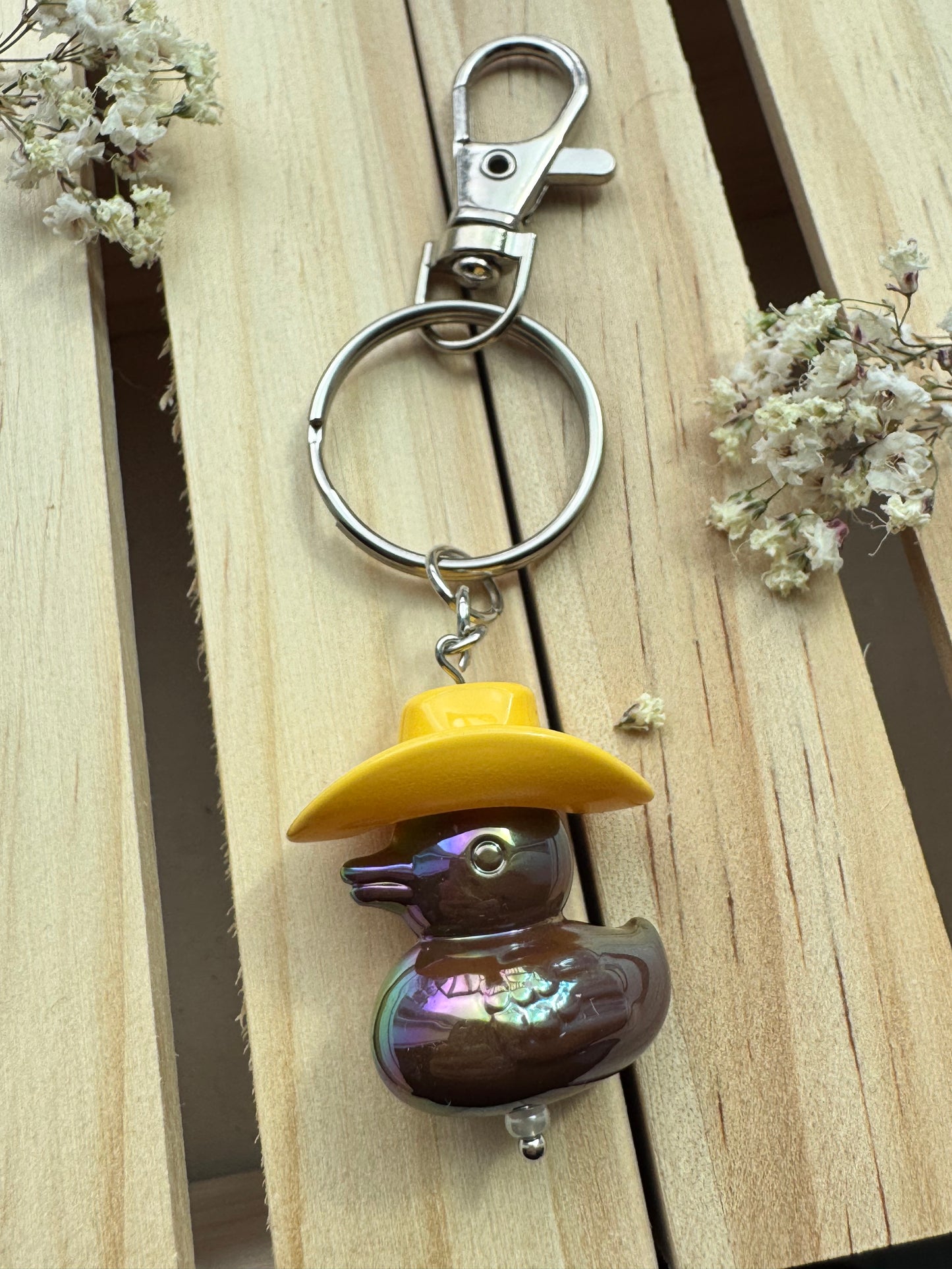 Howdy Duck - Key Ring - Yellow & Brown