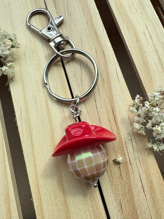 Midnight Rodeo - Key Ring - Red & Brown