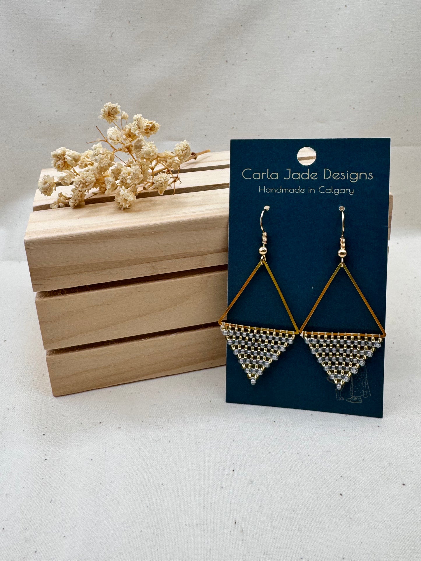 Triangle Hoop Earrings - Silver Lining