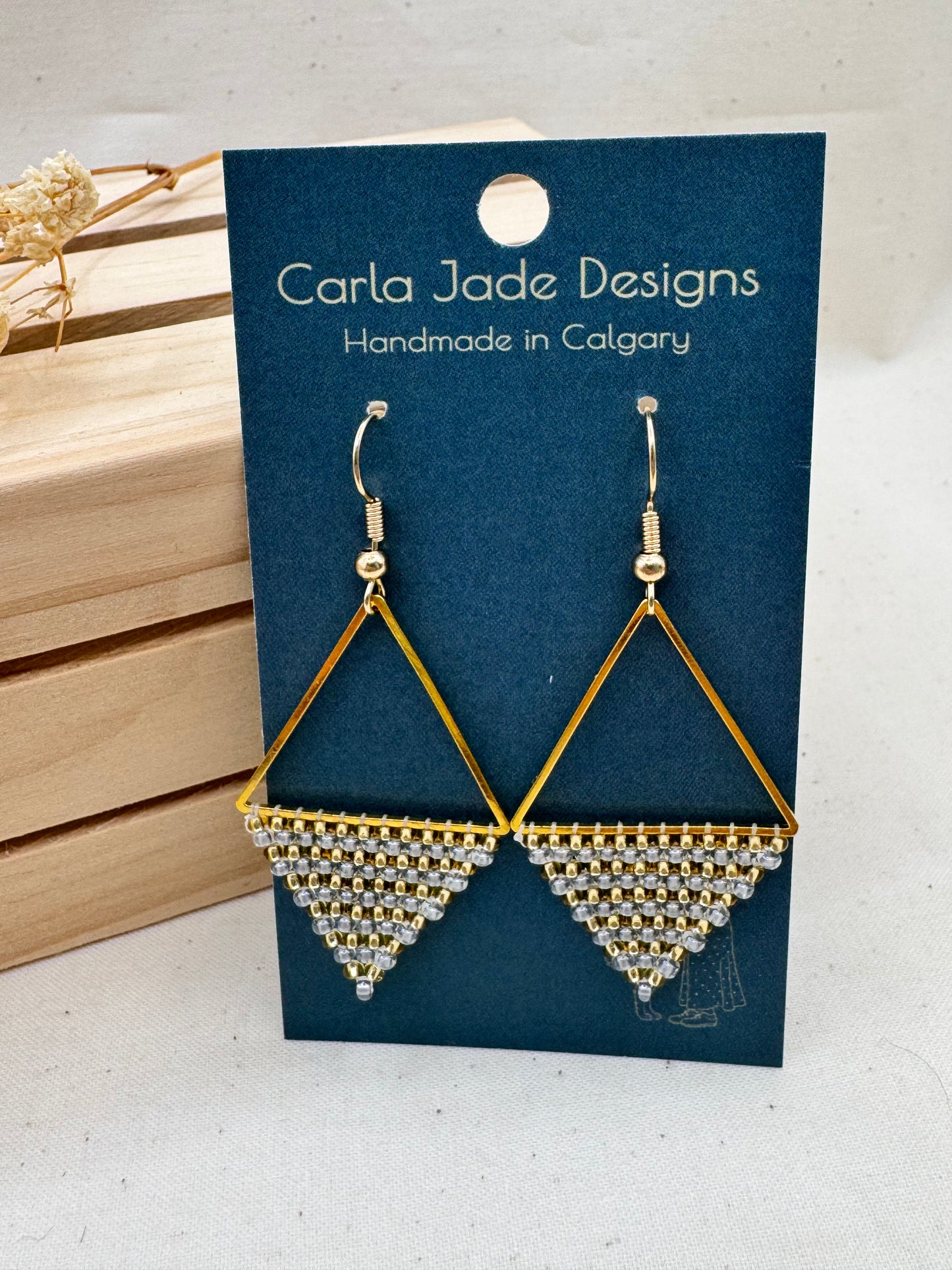 Triangle Hoop Earrings - Silver Lining