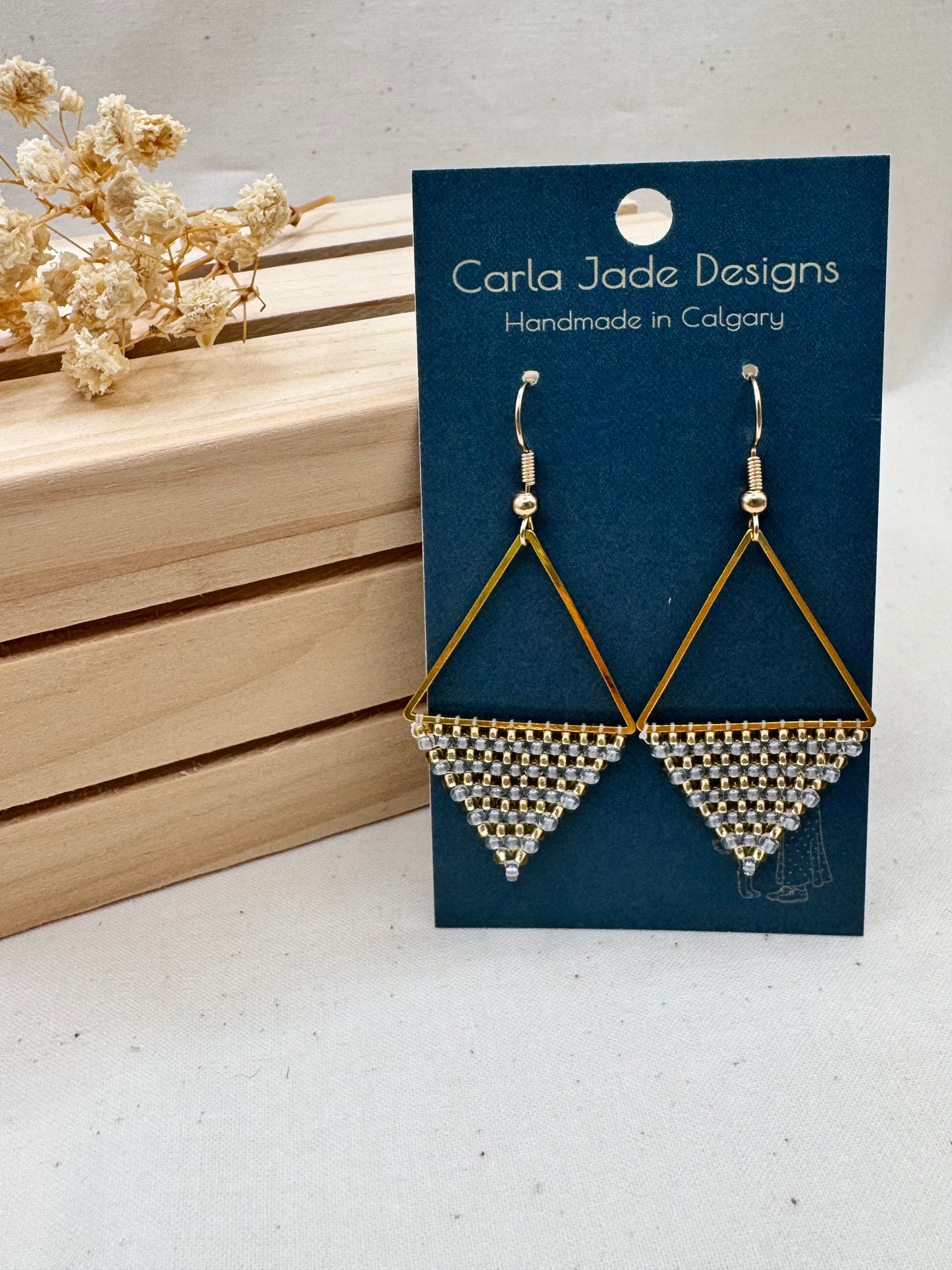 Triangle Hoop Earrings - Silver Lining