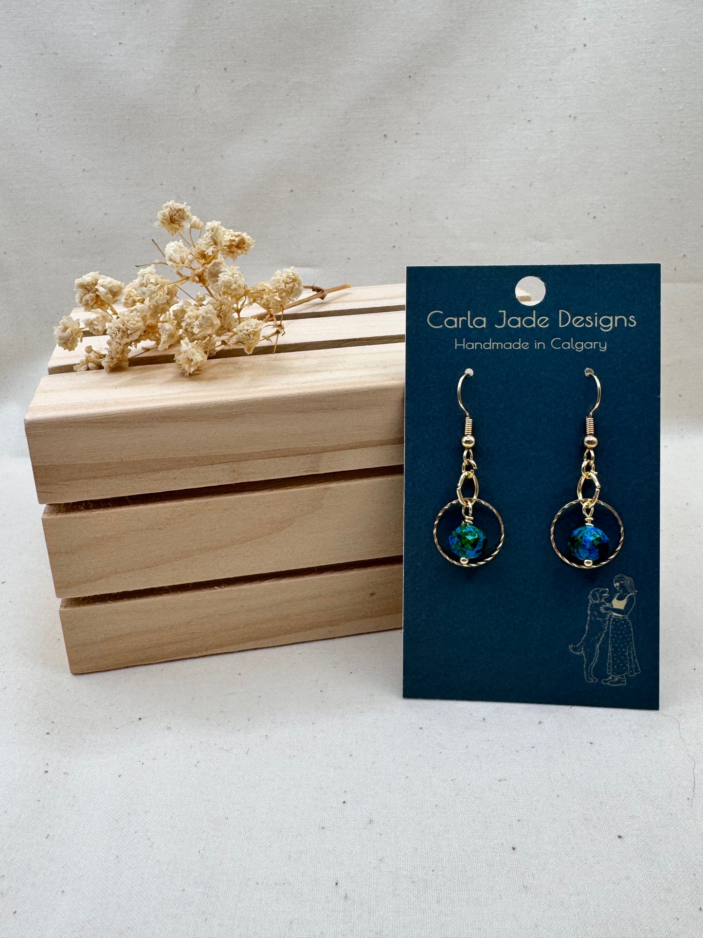 Orbit Earrings - Ocean Ink