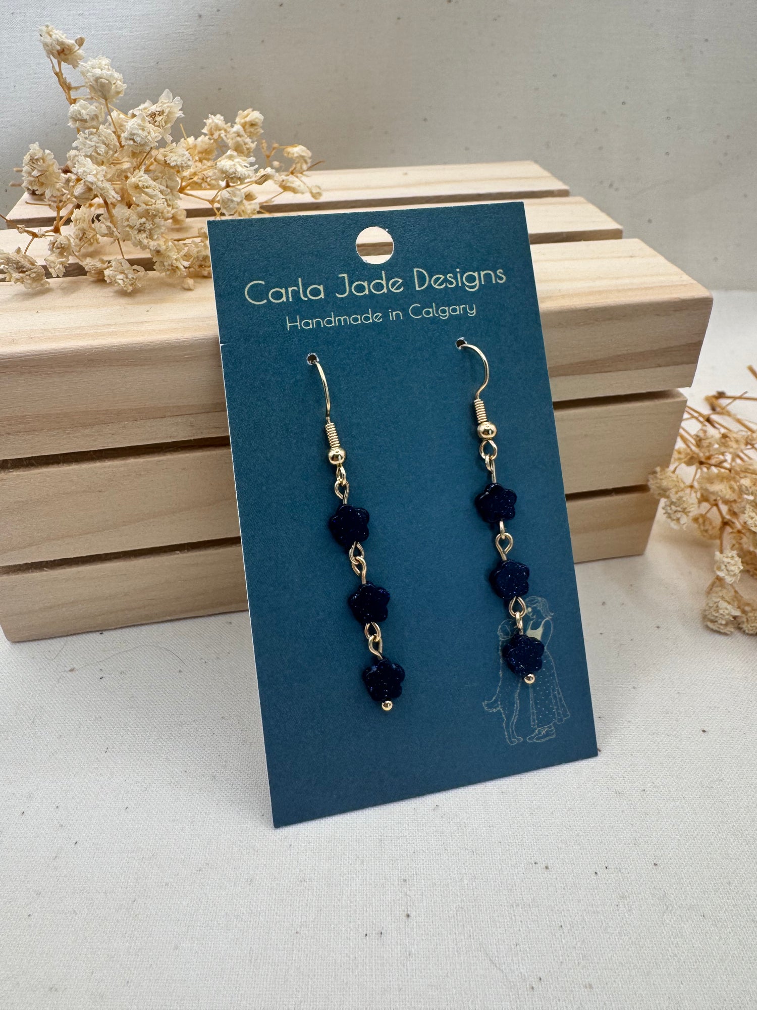 Cascade Earrings - Moon Dust handmade in Calgary by Carla Jade Designs