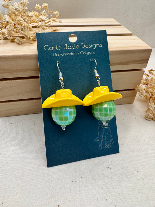 Midnight Rodeo Earrings - Yellow & Green