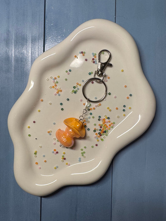 Key Ring - Duck Cowboy - Orange