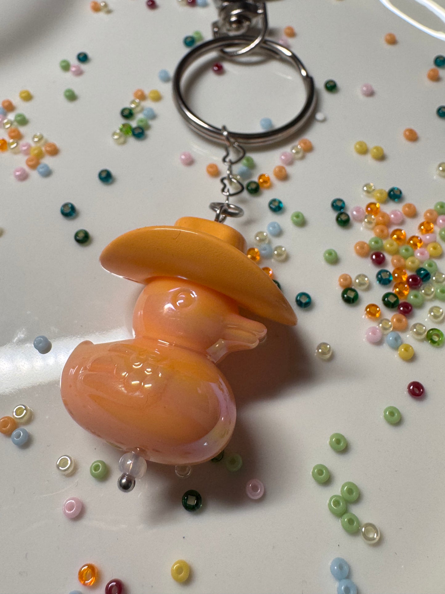 Key Ring - Duck Cowboy - Orange