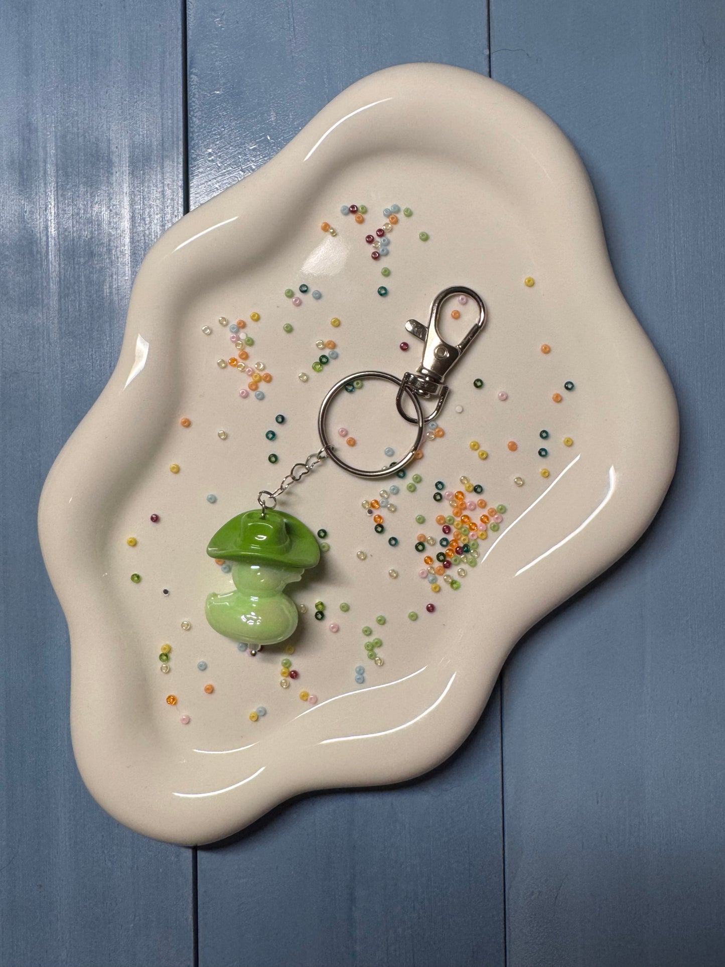 Key Ring - Duck Cowboy - L Green