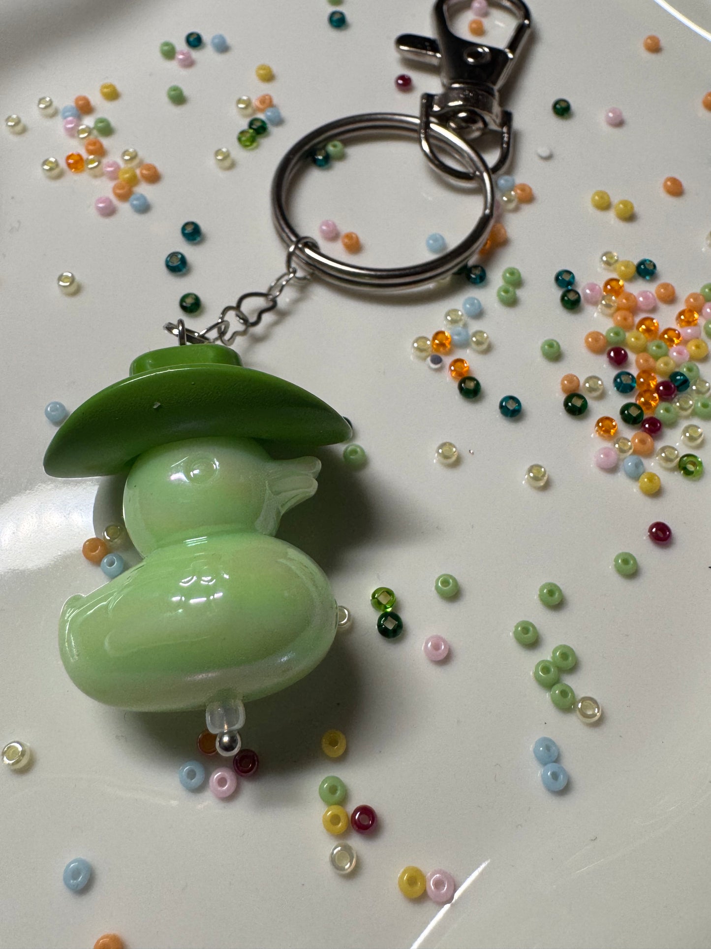 Key Ring - Duck Cowboy - L Green