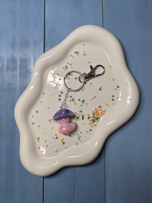 Key Ring - Duck Cowboy - Purple & Pink