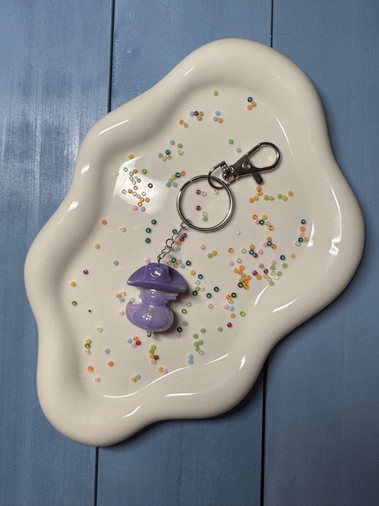 Key Ring - Duck Cowboy - Purple