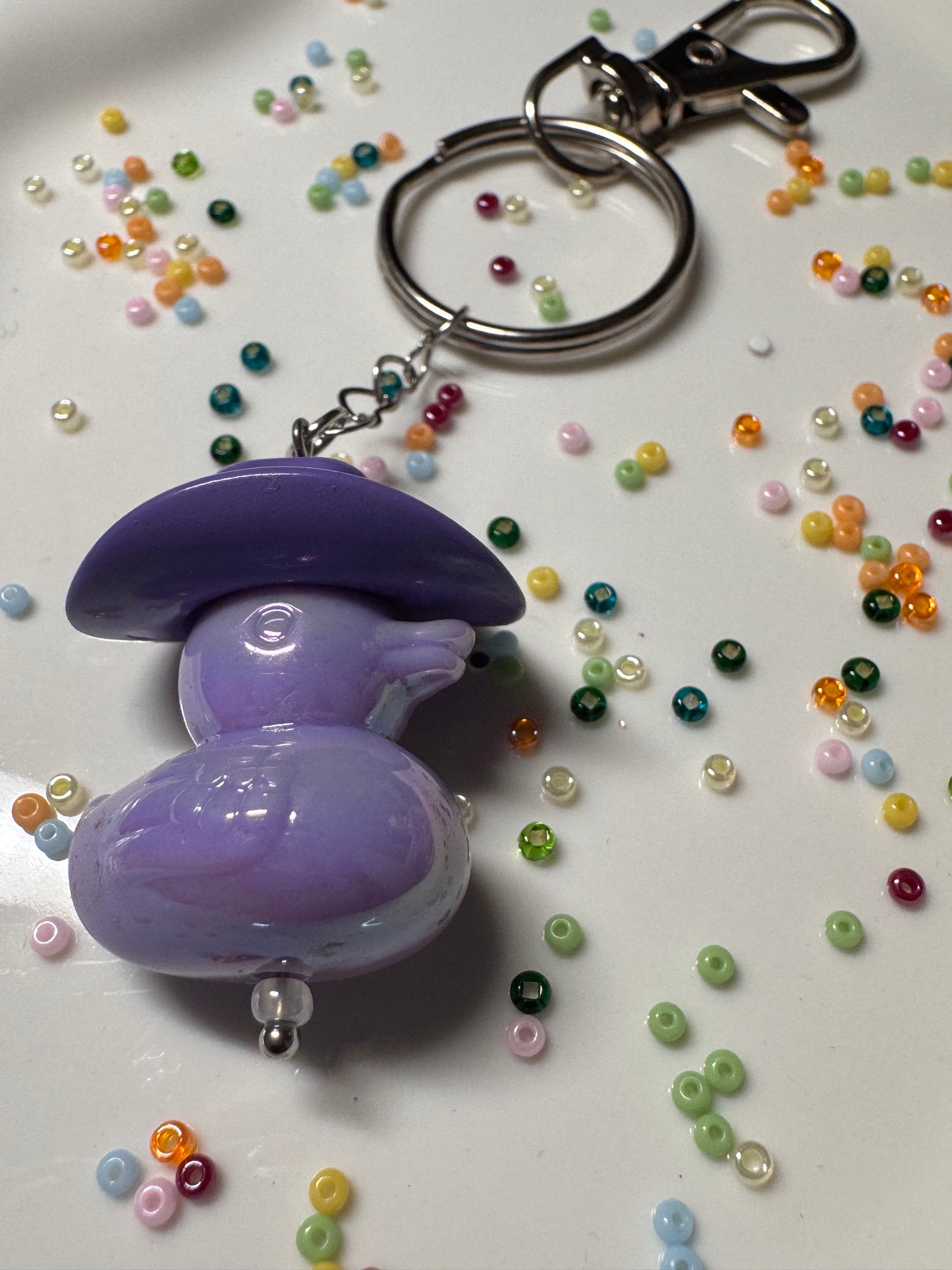 Key Ring - Duck Cowboy - Purple