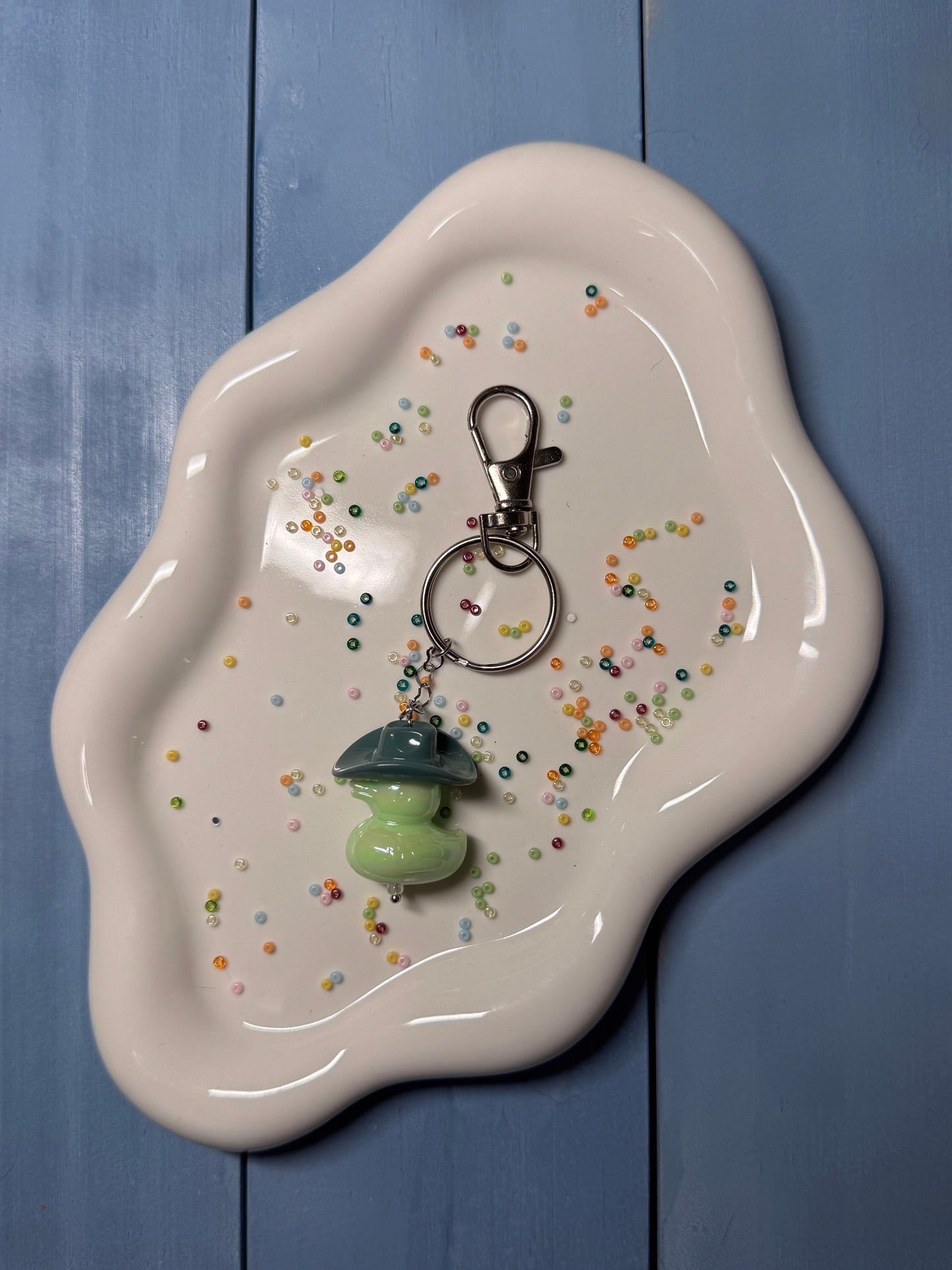 Key Ring - Duck Cowboy - D Green