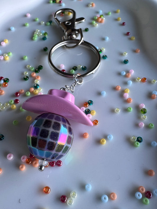 Key Ring - Disco Cowboy - Pink & Black