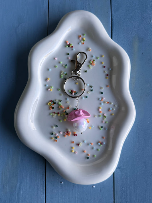 Key Ring - Disco Cowboy - Pink & White