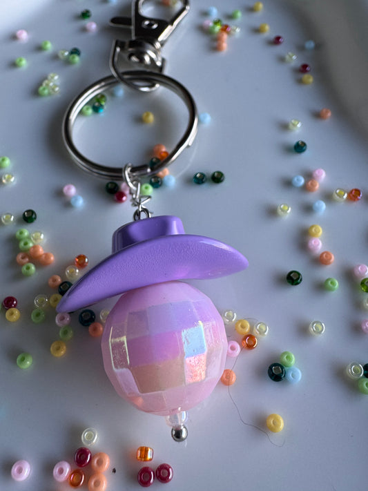 Key Ring - Disco Cowboy - Purple & Pink