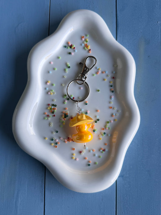 Key Ring - Duck Cowboy - Yellow