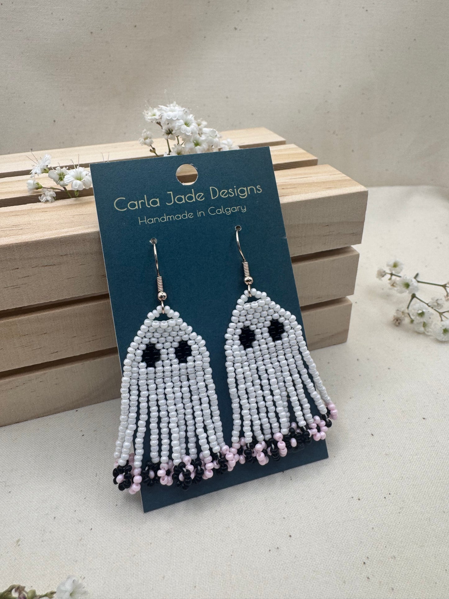 Ghost Earrings - Midnight Blush