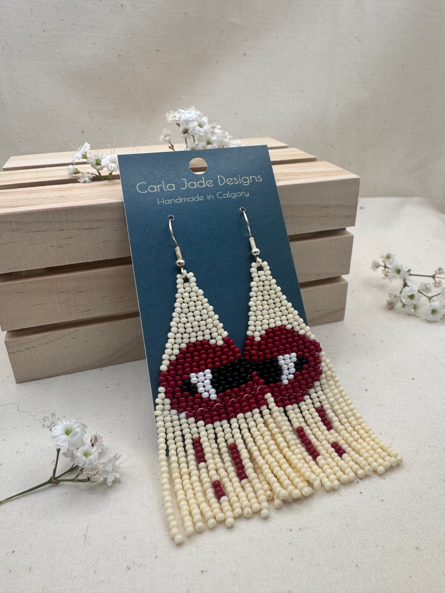 Vampire Fringe Earrings - Crimson Bite