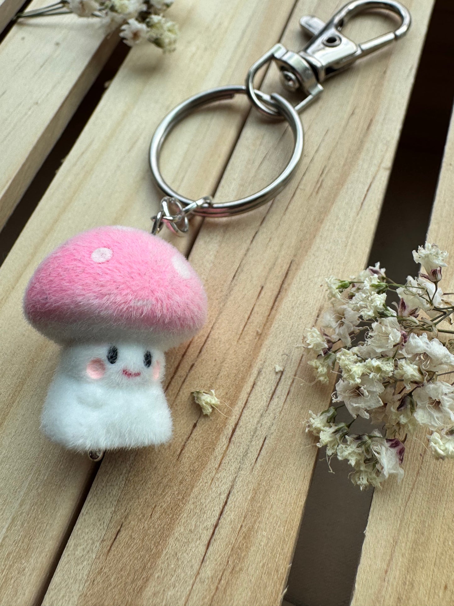 Mushroom Key Ring - Pink