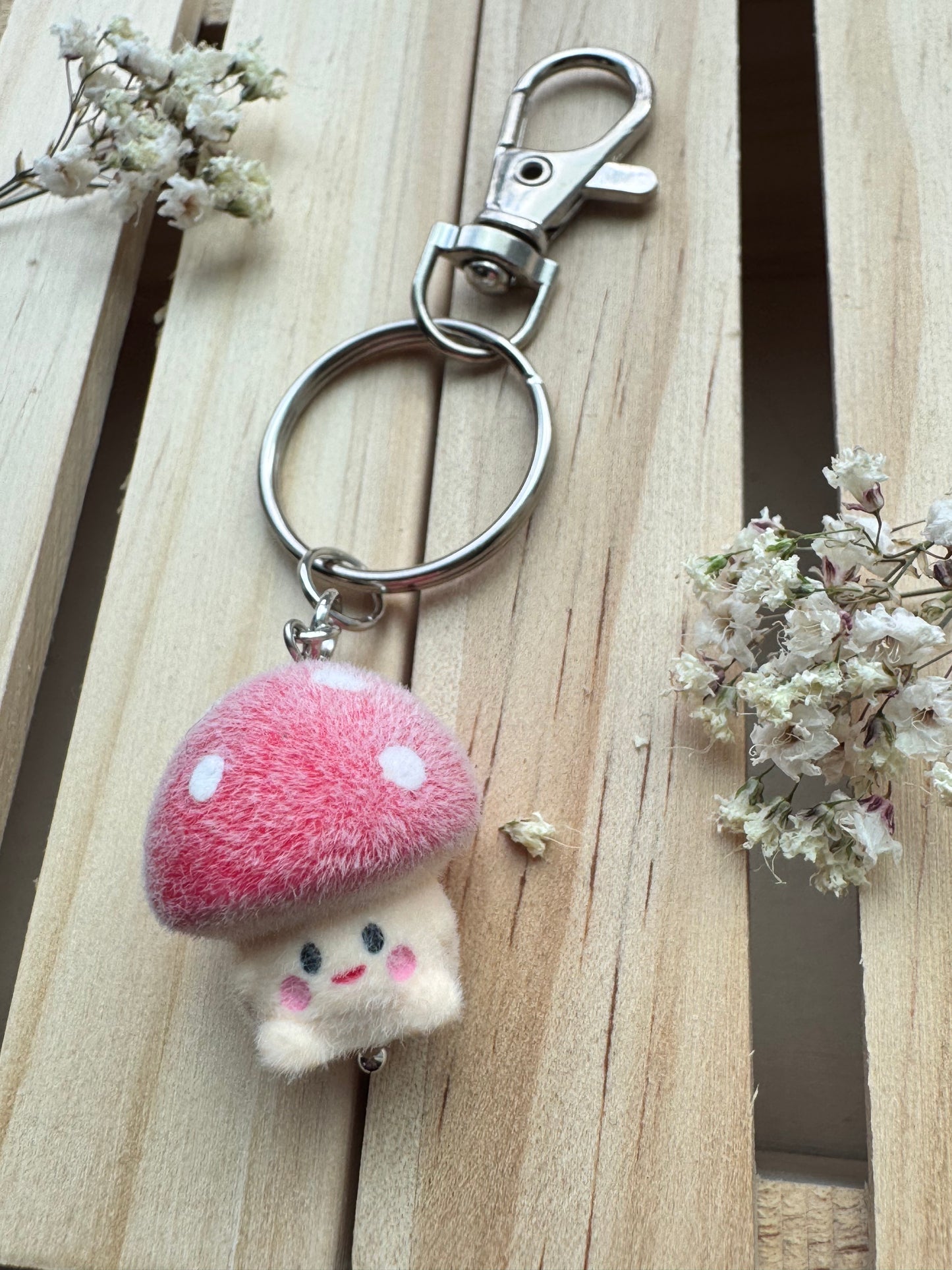Mushroom Key Ring - Red