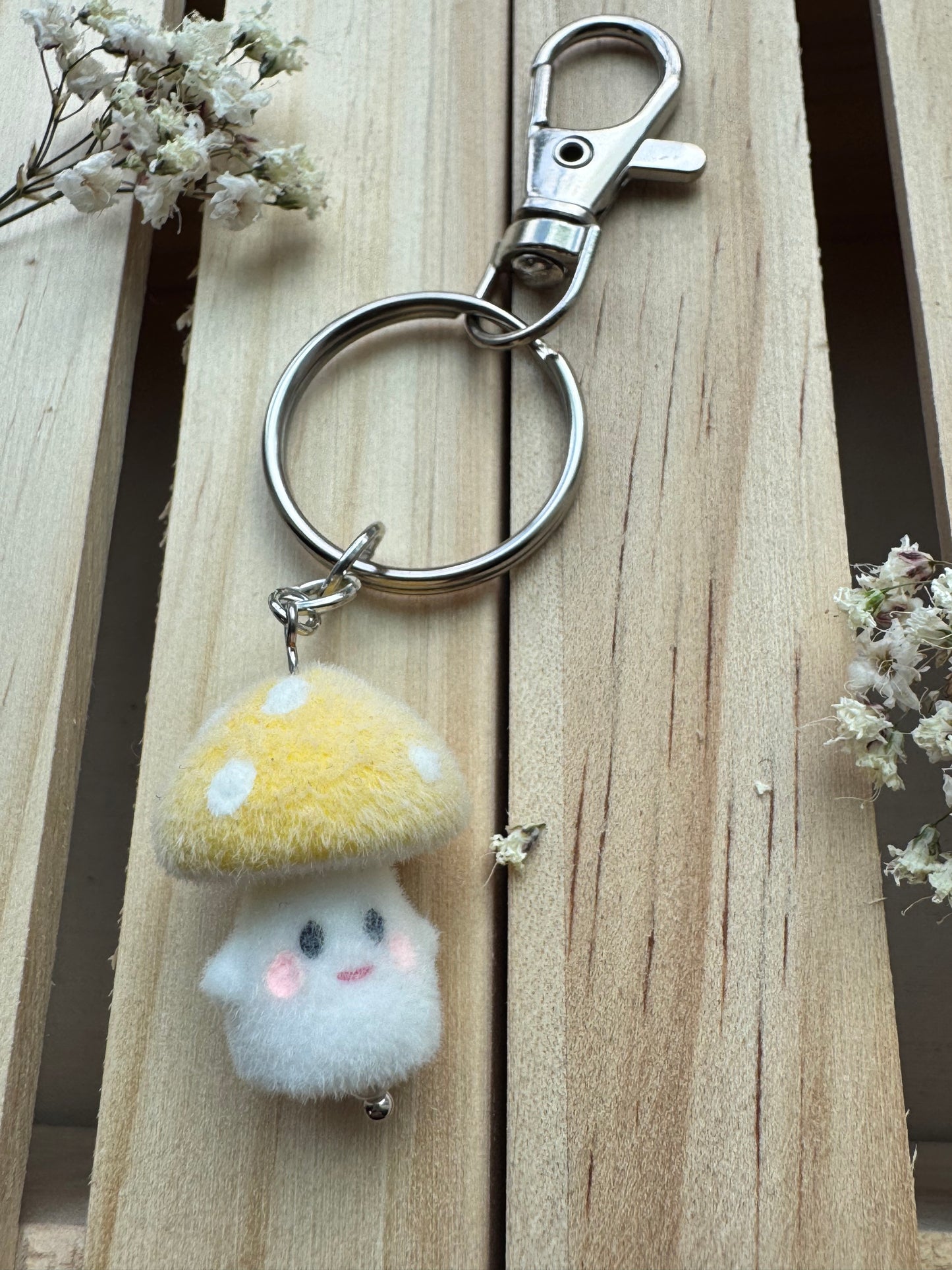 Mushroom Key Ring - Yellow