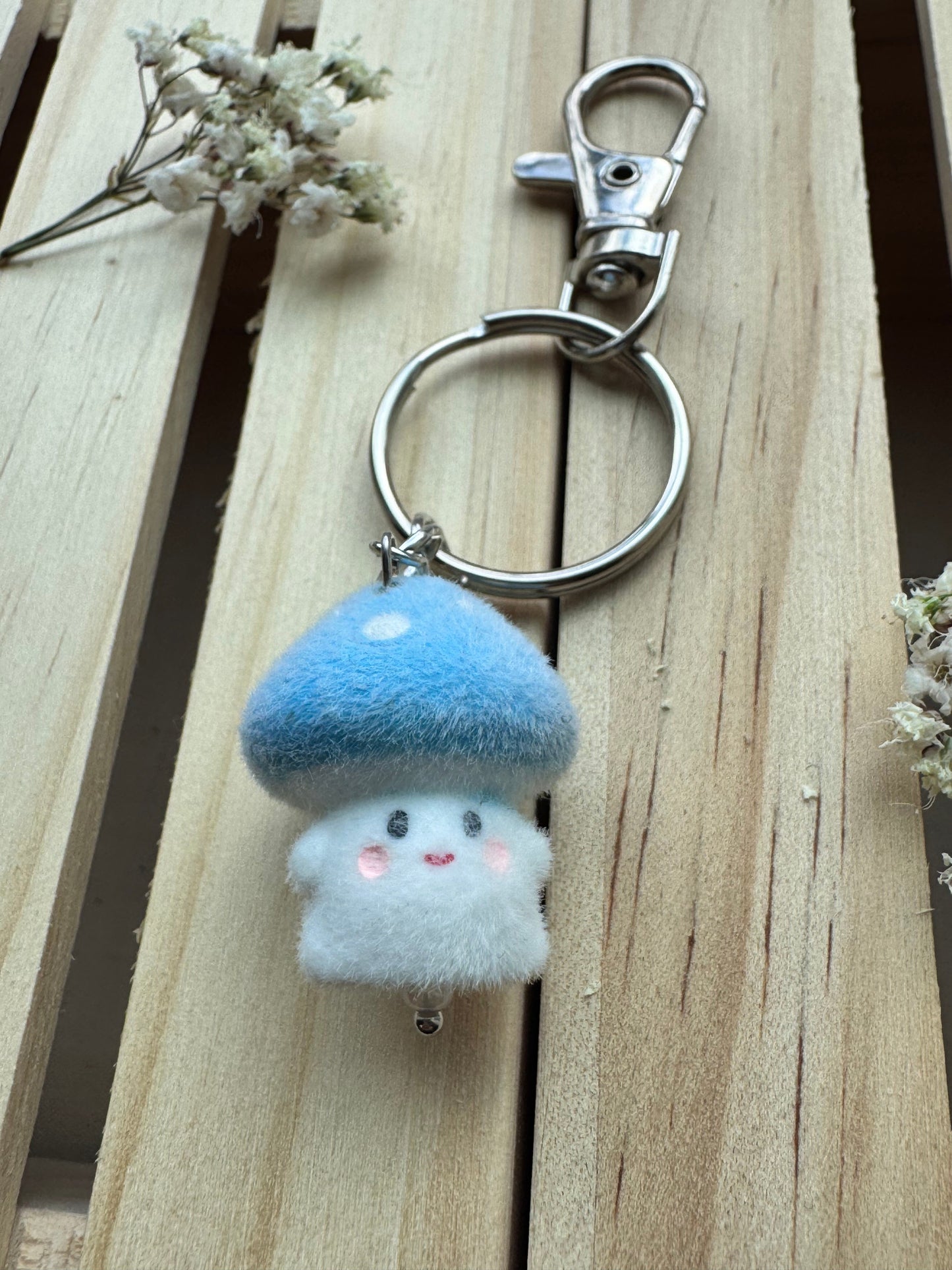 Mushroom Key Ring - Blue