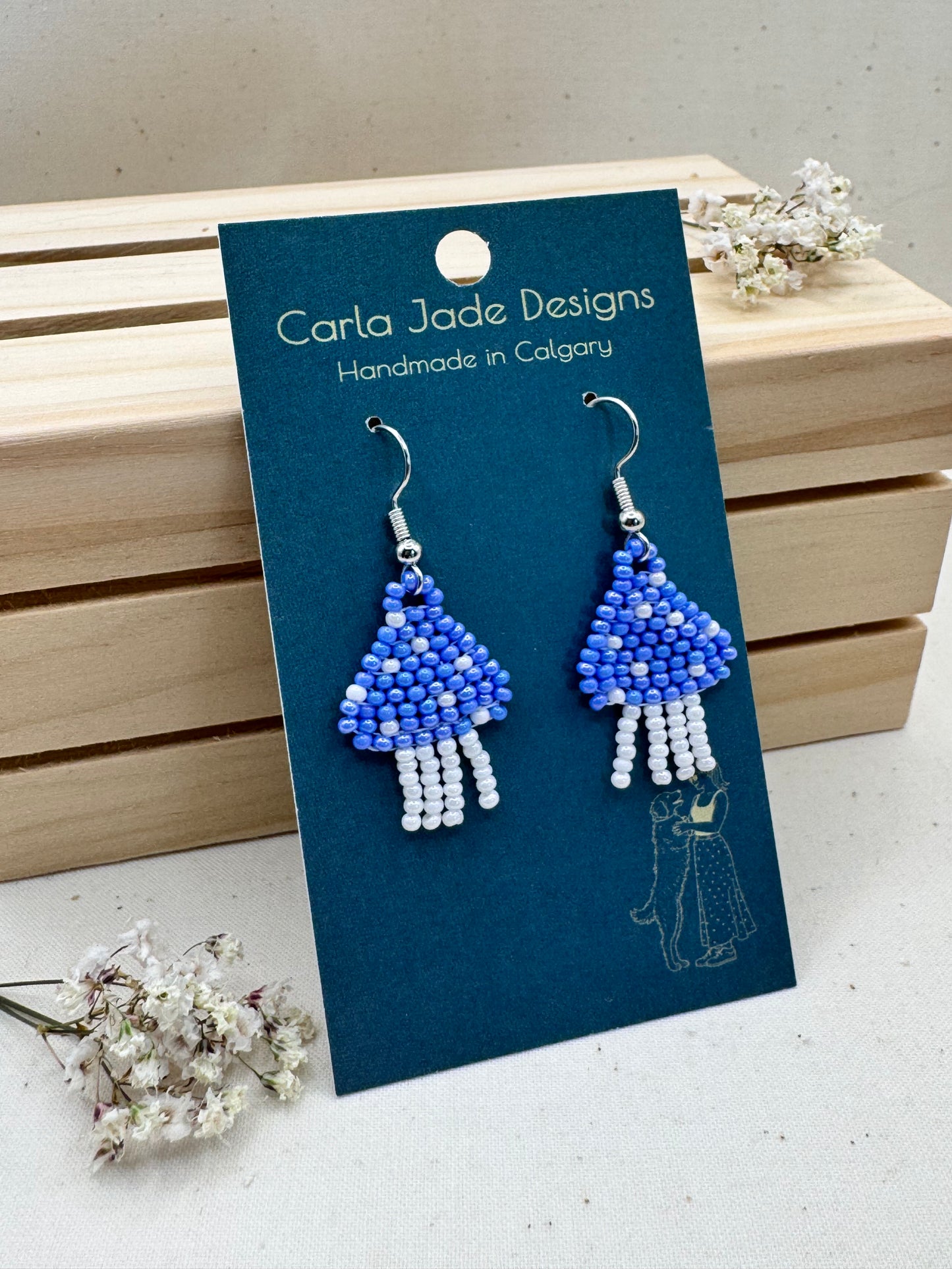 Mini Mushroom Earrings - Purple