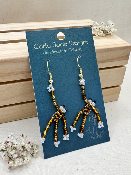 Frog Earrings - Topaz Mix
