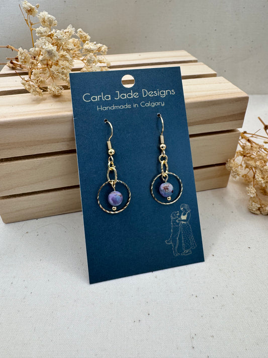 Orbit Earrings - Mermaid Pebble
