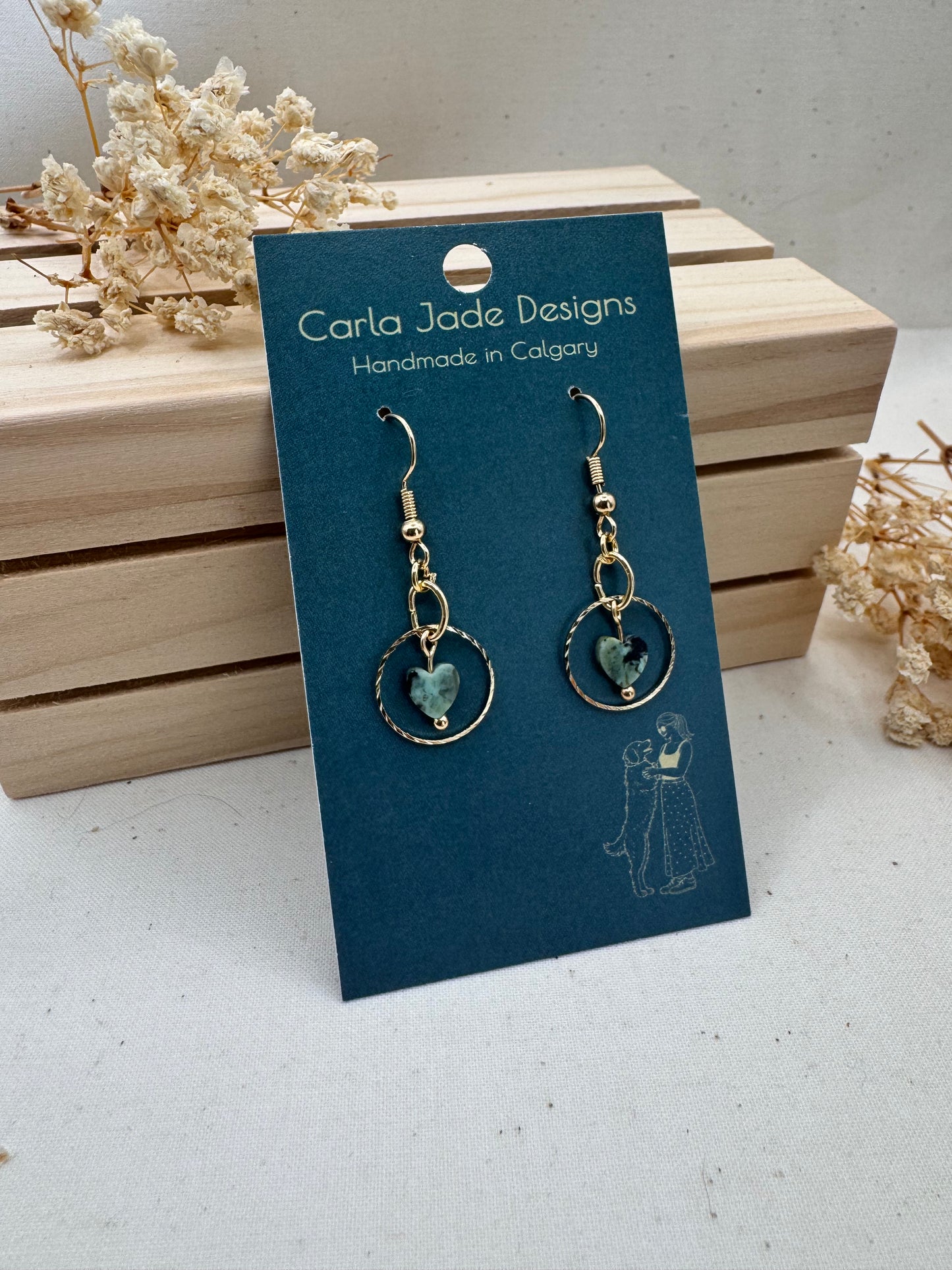 Orbit Earrings - Lagoon Heart