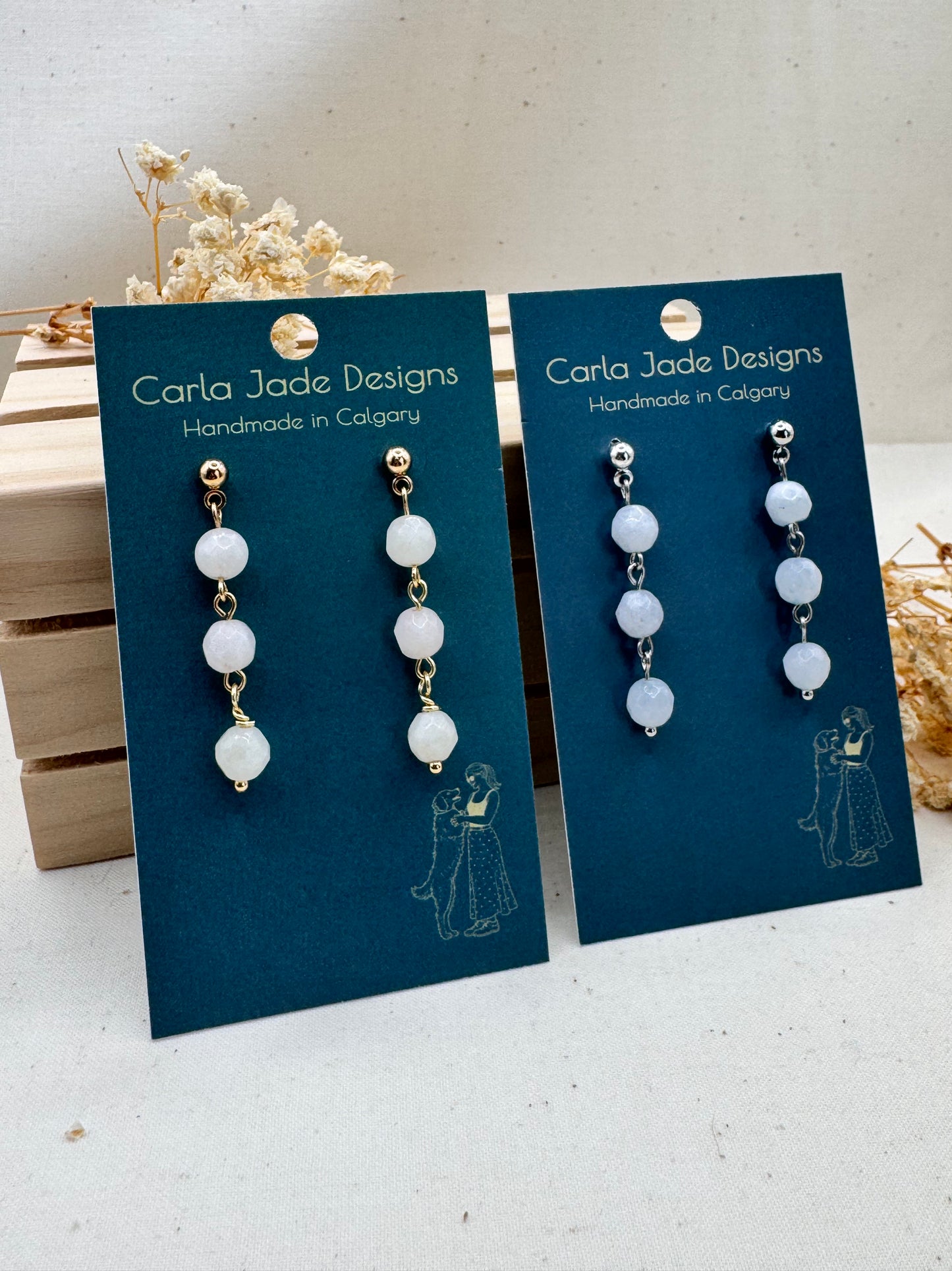 Cascade Earrings - Moonstone