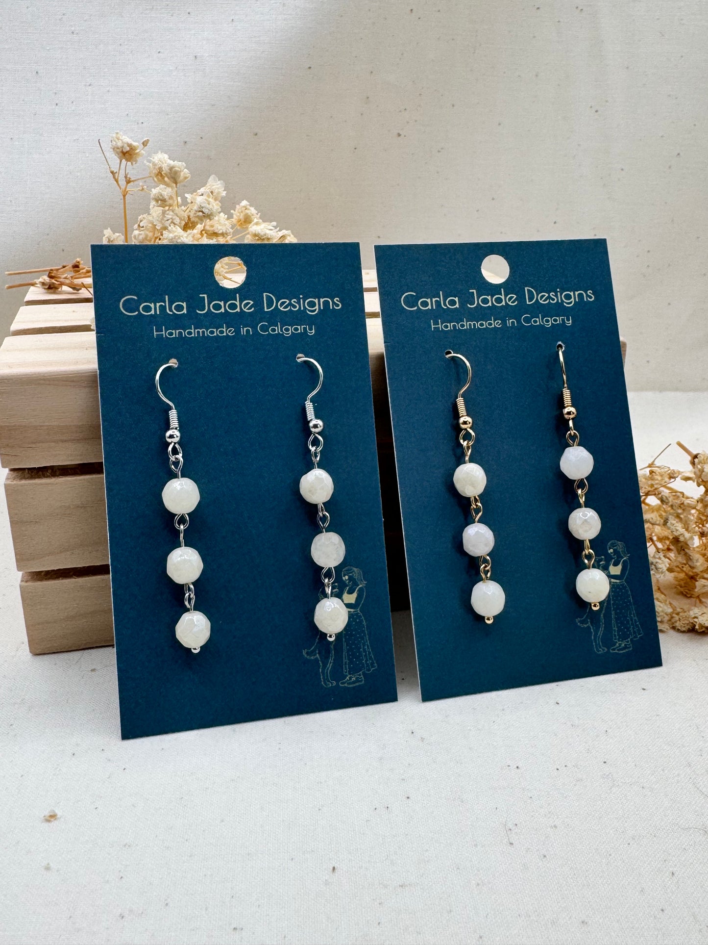 Cascade Earrings - Moonstone