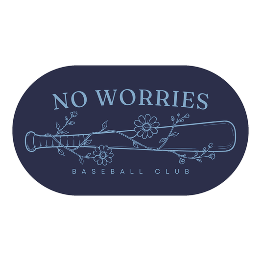 No Worries Baseball Club sticker