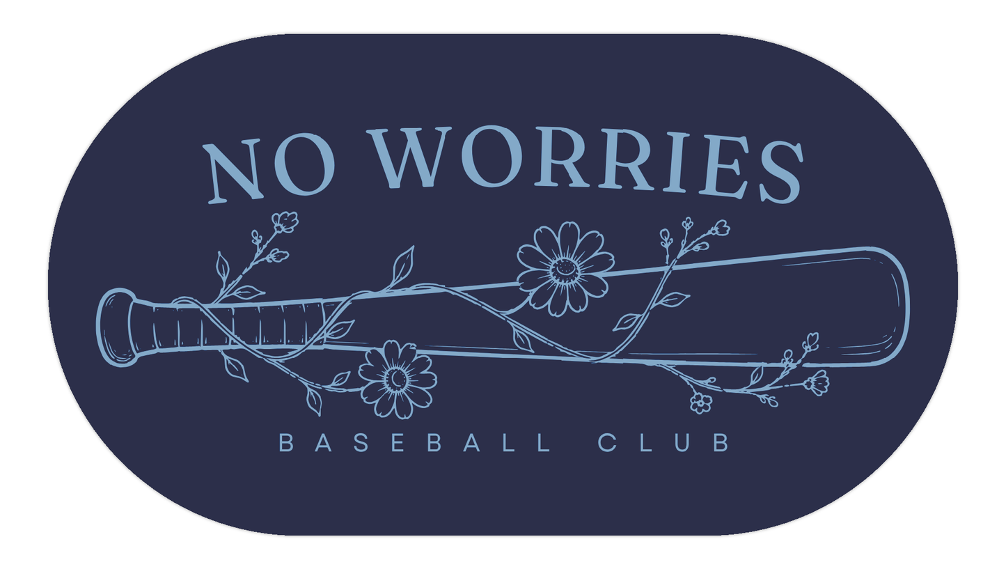 No Worries Baseball Club sticker