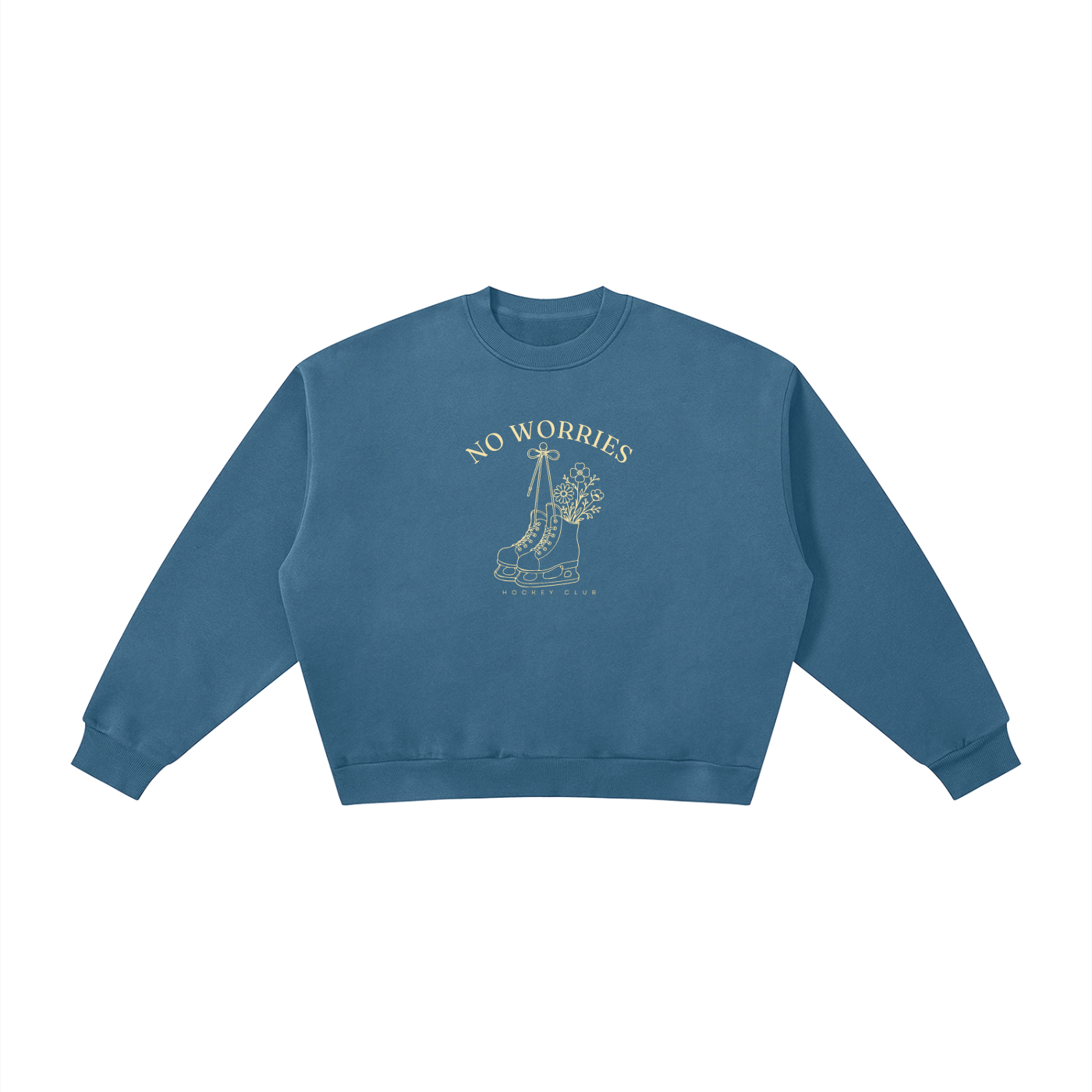 No Worries Hockey Club | Ladies Crewneck | Buttercream