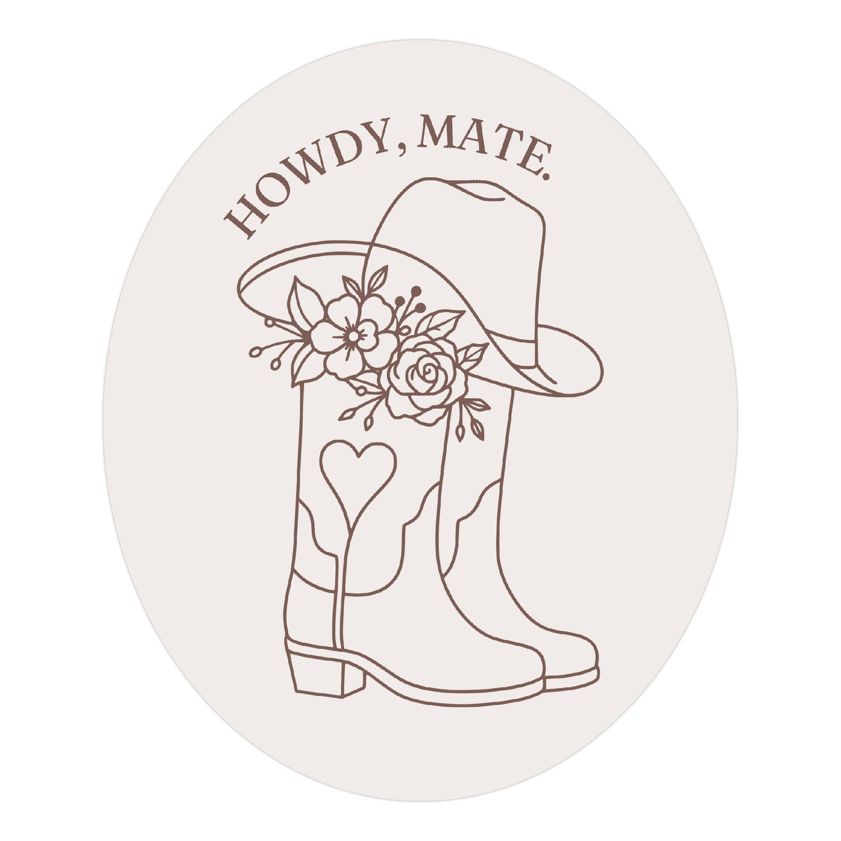 Howdy Mate Boots sticker