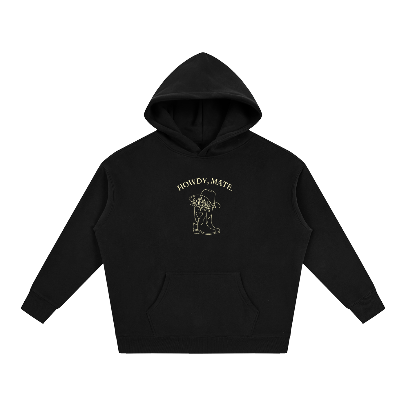 Howdy, Mate Hoodie - Buttercream