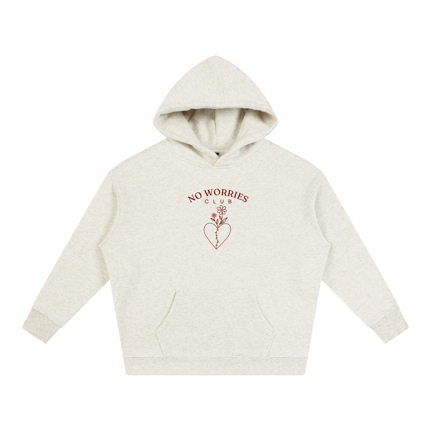 No Worries Club Hoodie - Cherry