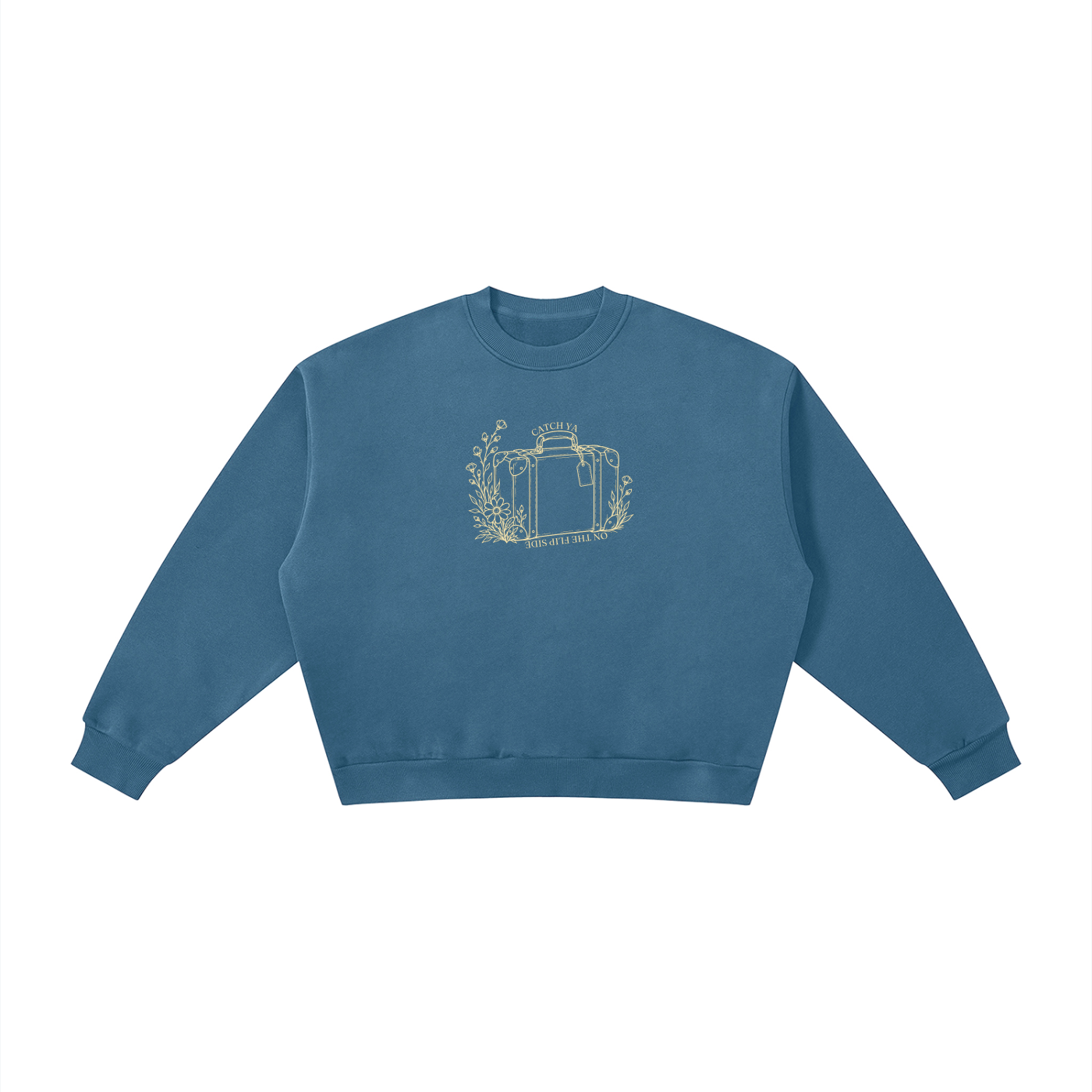 Catch Ya on the Flip Side | Ladies Crewneck | Buttercream