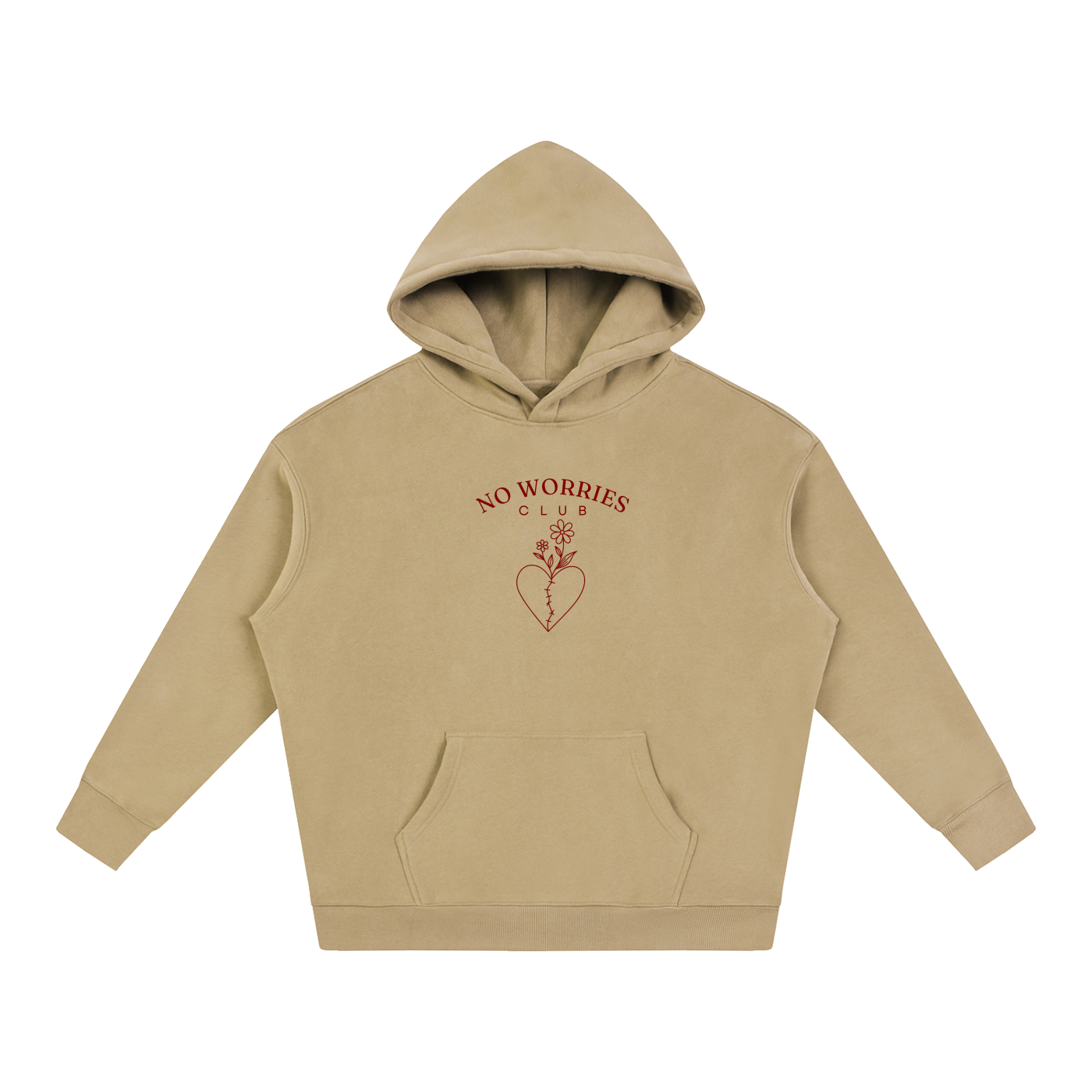 No Worries Club Hoodie - Cherry