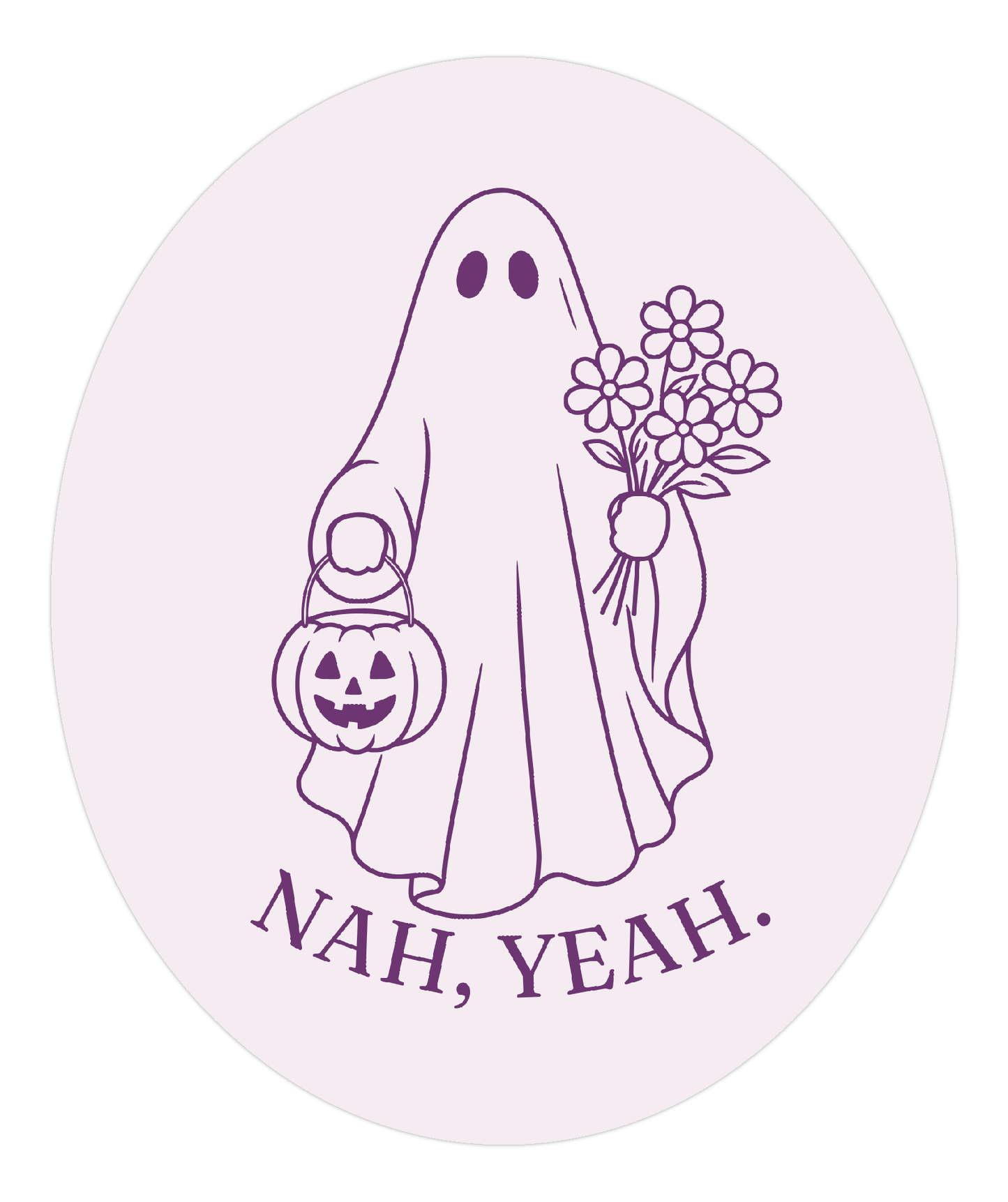 Nah Yeah Ghost sticker