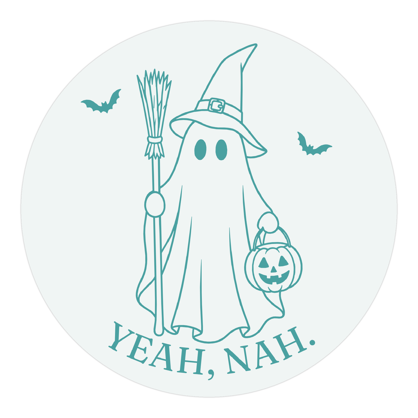 Yeah Nah Ghost sticker